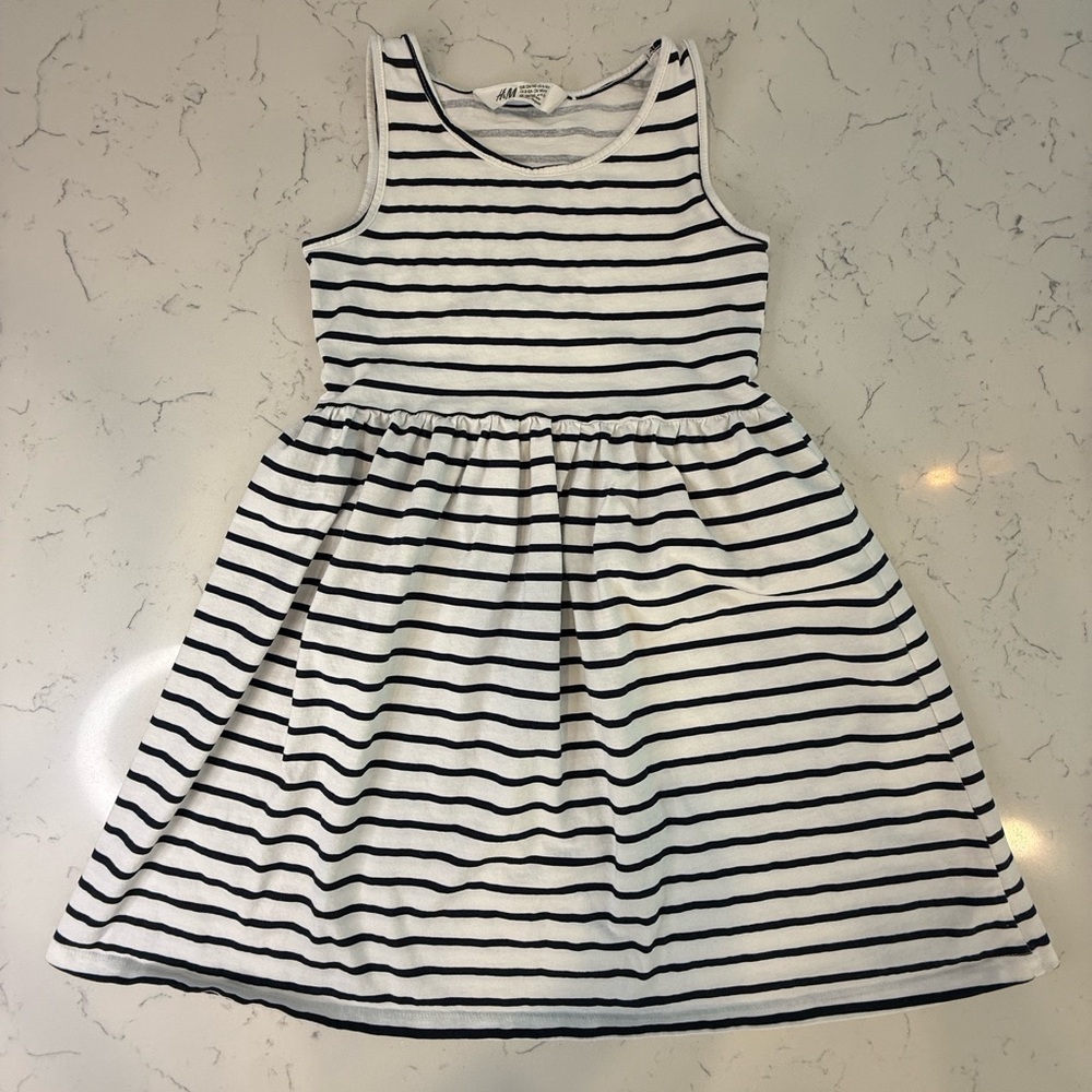 H&M Black and White Casual Sleeveless Sundress